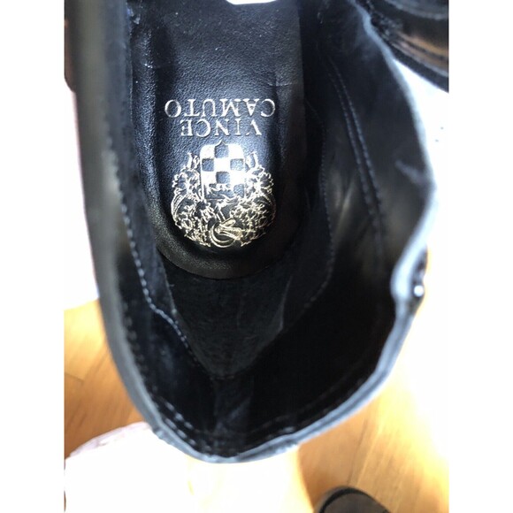 NWOT&NB Vince Camuto Leather Nubuck Suede Ashena Western Bootie Black Size 7 - Picture 6 of 9